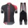 Santini Profteams 2017 Airform 20 zwart-Rood FIetskleding Set Wielershirt Korte Mouw+Korte Fietsbroeken Bib 262GJXOI 2017082318