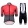 Santini Profteams 2017 Photon 30 Rood FIetskleding Set Wielershirt Korte Mouw+Korte Fietsbroeken Bib 474GJLJQ 2017082349