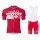 2017 Scott-Odlo Swiss rood Fietskleding Set Fietsshirt Korte+Korte Fietsbroeken Bib 2575