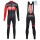 2017 GCN Pro Team Pro Winter Set Wielerkleding Wielershirt lange mouw+Lange fietsbroeken Bib 2476
