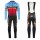 2017 Ridley Rincon blauw-rood Fietskleding Wielershirt lange mouw+Lange fietsbroeken Bib 2553
