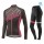 2017 Liv Accelerate Dames zwart-Rose Winter Set Wielerkleding Wielershirt lange mouw+Lange fietsbroeken Bib 2495