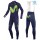 2017 Pro Team Movistar Winter Set Wielerkleding Wielershirt lange mouw+Lange fietsbroeken Bib 2504
