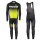 2017 Scott RC zwart-Jaune Fietskleding Wielershirt lange mouw+Lange fietsbroeken Bib 2568