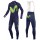2017 Pro Team Movistar Fietskleding Wielershirt lange mouw+Lange fietsbroeken Bib 2503