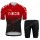 Red New Ineos Grenadier 2021 Team Fietskleding Fietsshirt Korte Mouw+Korte Fietsbroeken Bib 2021062613