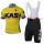 2016 KAS jaune fluo Fietskleding Fietsshirt Korte+Korte Fietsbroeken Bib 201717115