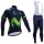 2017 Movistar Fietskleding Fietsshirt lange mouw+Lange fietsbroeken Bib 201717544