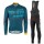 2017 Scott Rc blauw Fietskleding Fietsshirt lange mouw+Lange fietsbroeken Bib 201717597