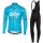 Sky Pro 2017 blauw Fietskleding Fietsshirt lange mouw+Lange fietsbroeken Bib 201717638