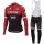 Trek Segafredo Pro 2017 rood Fietskleding Fietsshirt lange mouw+Lange fietsbroeken Bib 201717687