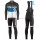 2016 Scott Team zwart-Blauw-wit Winter Set Wielerkleding Wielershirt lange mouw+Lange fietsbroeken Bib 213654