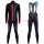 2016 Santini VEGA zwart-rood Winter Set Wielerkleding Wielershirt lange mouw+Lange fietsbroeken Bib 213650