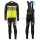 2016 Scott RC zwart-wit-groen Fluo Winter Set Wielerkleding Wielershirt lange mouw+Lange fietsbroeken Bib 213681