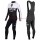 2016 Bianchi Milano Nalon wit-zwart Set Wielerkleding Wielershirt lange mouw+Lange fietsbroeken Bib 213523