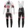 2016 Giant Alpecin TDF wit Set Wielerkleding Wielershirt lange mouw+Lange fietsbroeken Bib 213619