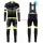 2016 Santini Interactive 30 zwart-groen Winter Set Wielerkleding Wielershirt lange mouw+Lange fietsbroeken Bib 213644
