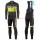 2016 Scott Team zwart-geel Winter Set Wielerkleding Wielershirt lange mouw+Lange fietsbroeken Bib 213658