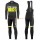 2016 Scott Team zwart-geel Set Wielerkleding Wielershirt lange mouw+Lange fietsbroeken Bib 213657