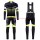 2016 Santini Interactive 30 zwart-groen Set Wielerkleding Wielershirt lange mouw+Lange fietsbroeken Bib 213643