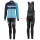 2016 Scott RC zwart-Blauw Dames Set Wielerkleding Wielershirt lange mouw+Lange fietsbroeken Bib 213684