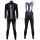 2016 Santini VEGA zwart-wit Winter Set Wielerkleding Wielershirt lange mouw+Lange fietsbroeken Bib 213646