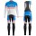 2016 Bontrager Trek Specter Cru wit-Blauw Winter Set Wielerkleding Wielershirt lange mouw+Lange fietsbroeken Bib 213546