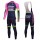 2016 Lampre Merida Set Wielerkleding Wielershirt lange mouw+Lange fietsbroeken Bib 213623