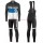 2016 Scott Team zwart-Blauw-wit Set Wielerkleding Wielershirt lange mouw+Lange fietsbroeken Bib 213653