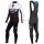 2016 Bianchi Milano Nalon wit-zwart Winter Set Wielerkleding Wielershirt lange mouw+Lange fietsbroeken Bib 213524