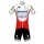 2020 DECEUNINCK QUICK-STEP TdF Fietskleding Wielershirt Korte Mouw+Korte Fietsbroeken Bib rouge Wit K5K9B