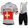 Team Ag2r La Mondiale 2018 Swiss Champion Fietskleding Set Wielershirt korte mouwen+Fiets Koersbroek 18A0011