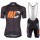 Cipollini Prestige Zwart oranje Wielerkleding Set Fietsshirt Korte Mouw+Fiets Koersbroek 18C10296
