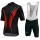 Colnago Master Pissei Zwart rood Fietskleding Set Wielershirt korte mouwen+Fiets Koersbroek 18A0020