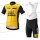LottoNL-Jumbo 2018 Wielerkleding Set Wielershirt korte mouwen+Fiets Koersbroek D142
