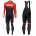 2019 Scott-RC-Profteam zwart-rood winterset Wielerkleding Set Wielershirts lange mouw+fietsbroek lang met zeem tDTBV