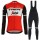 Trek Segafredo 2019 rood Fietskleding Set Fietsshirt lange mouw+Lange Fietsbroeken Bib 7J2LV